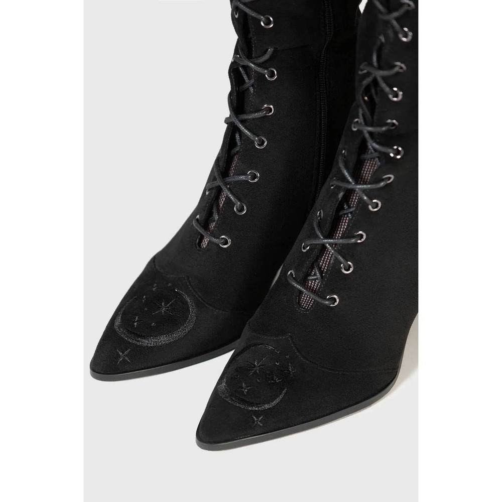 Killstar Evening Hill Knee high witchy boots goth - Picture 3 of 4